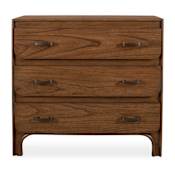 Uttermost McKagan 3 Drawer Mindi Wood Chest Woodtone