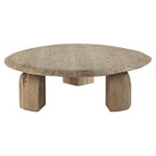 Uttermost Tiernan 60" Wide Oak and Steel Table Woodtone