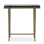 Uttermost Preston 25" Wide Aluminum Top Aluminum and Glass Accent Table Brass / Gold