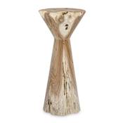 Uttermost Coastwood 10" Diameter Wood Top Teak Wood Accent Table Woodtone