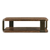 Uttermost Vance 54" Wide Alder, Iron, MDF, Resin, and Wood Veneer Table Bronze / Woodtone