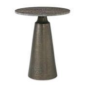 Uttermost Midsummer 20" Diameter Aluminum and Travertine Table Bronze