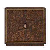 Uttermost Flores 36" Wide Mappa Burl Wood 2 Door Accent Cabinet Brass / Woodtone