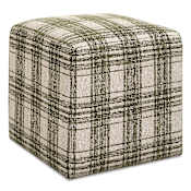 Uttermost Joie 18" Wide Standard Fabric Ottoman Green / White
