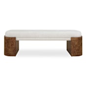 Uttermost Thorian 60" Wide Bench Brown / White