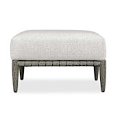 Uttermost Borneo 26" Wide Standard Fabric Ottoman Brown / Gray
