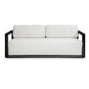 Uttermost Remsen 81" Wide Aluminum Sofa Black