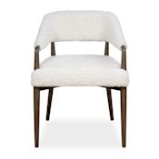 Uttermost Austell Shearling Dining Chair Brown / White