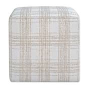 Uttermost Joie 18" Wide Standard Ottoman White