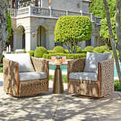 Uttermost Cala Outdoor Swivel Rocking Chair Brown