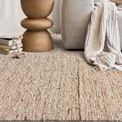 Uttermost Rafael 9' x 12' Wool Solid Indoor Rectangular Area Rug Ivory