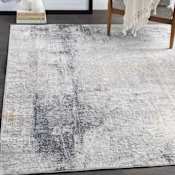 Uttermost Paoli 5-1/4' x 7-1/4' Viscose Abstract Indoor Rectangular Area Rug Gray