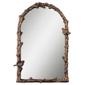 Uttermost 26" W x 37" H Arched Framed Accent Mirror Antique Gold Leaf