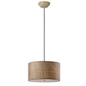 Uttermost Dafina Coastal Casual 22"W Drum Pendant Antiqued Burlap Weave