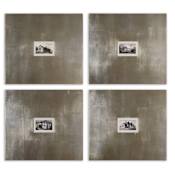 Uttermost Historical Buildings Set of 4 Black and White Framed Wall Art Prints Artwork Reproduction