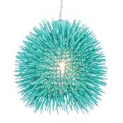 Varaluz Urchin Single Light 9" Wide Mini Pendant Aqua Velvet
