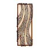 Varaluz Flow 2 Light 15" Hand Forged Recycled Steel Wall Sconce Hammered Ore