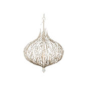 Varaluz Bask 6 Light 27" Wide LED Crystal Pendant Gold Dust