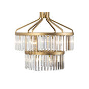 Varaluz Social Club 9 Light 24" Wide LED Crystal Pendant Havana Gold