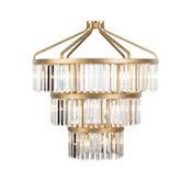 Varaluz Social Club 15 Light 29" Wide LED Crystal Pendant Havana Gold