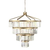 Varaluz Social Club 19 Light 36" Wide Crystal Waterfall Chandelier Havana Gold