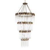 Varaluz Matrix 30 Light 40" Wide Waterfall Chandelier Havana Gold