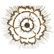 Varaluz Matrix 9 Light 25" Wide Ring Chandelier Havana Gold