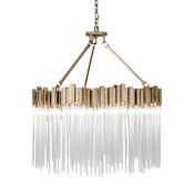 Varaluz Matrix 10 Light 30" Wide Ring Chandelier Havana Gold