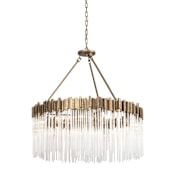 Varaluz Matrix 12 Light 40" Wide Ring Chandelier Havana Gold