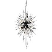 Varaluz Orbital 20 Light 24" Wide Crystal Sputnik Chandelier Carbon