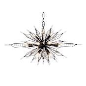 Varaluz Orbital 16 Light 36" Wide Crystal Sputnik Chandelier Carbon
