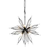 Varaluz Orbital 8 Light 22" Wide Crystal Sputnik Chandelier Carbon