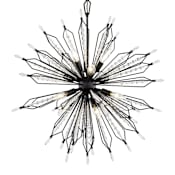 Varaluz Orbital 12 Light 28" Wide Crystal Sputnik Chandelier Carbon