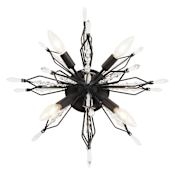 Varaluz Orbital 4 Light 19" Wide Semi-Flush Ceiling Fixture / Wall Sconce Carbon