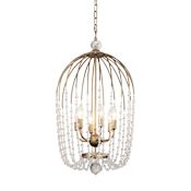 Varaluz Voliere 6 Light 17" Wide Taper Candle Pendant Havana Gold