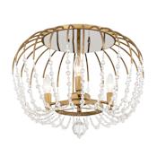 Varaluz Voliere 3 Light 19" Wide Flush Mount Ceiling Fixture Havana Gold