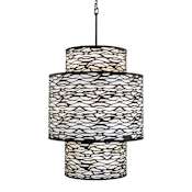 Varaluz Kato 16 Light 32" Wide Waterfall Chandelier Carbon