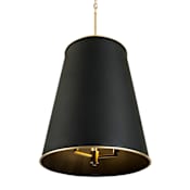 Varaluz Coco 9 Light 20" Wide Pendant Matte Black / French Gold