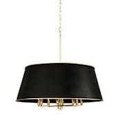 Varaluz Coco 8 Light 32" Wide Pendant Matte Black / French Gold