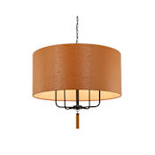 Varaluz Secret Agent 5 Light 30" Wide Drum Chandelier Black