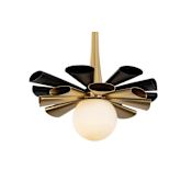 Varaluz Daphne 19" Wide LED Abstract Pendant Matte Black / French Gold