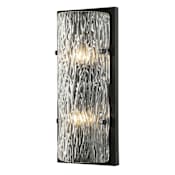 Varaluz Morgan 2 Light 17" Tall Wall Sconce Black