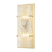 Varaluz Morgan 2 Light 17" Tall Wall Sconce Satin Brass