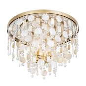 Varaluz Kalani 4 Light 20" Wide Flush Mount Waterfall Ceiling Fixture French Gold