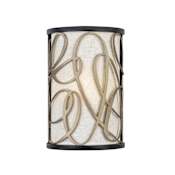 Varaluz Scribble 12" Tall Wall Sconce Matte Black / Artifact / Taupe