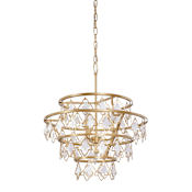Varaluz Fleur 4 Light 22" Wide Ring Chandelier French Gold