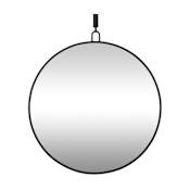 Varaluz Stopwatch 40"W x 43-1/4"H Circular Flat Steel Framed Wall Mounted Bathroom Mirror Black