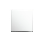 Varaluz Kye 30" Square Flat Steel Framed Accent Mirror Black
