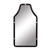 Varaluz Federal Case 22" W x 40" H Rectangular Steel Framed Accent Mirror Matte Black / French Gold
