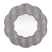 Varaluz Scallop 36" Specialty Flat Metal Framed Accent Mirror Gray